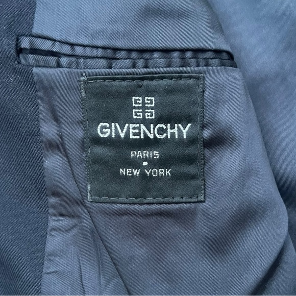 🧥 Givenchy Paris Black Wool Blazer Tailored Classic Designer Jacket Size 42L - Picture 6 of 6